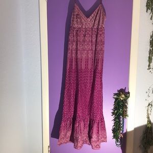 Purple patterned maxi dress